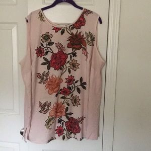 Vince Camuto pink floral tank